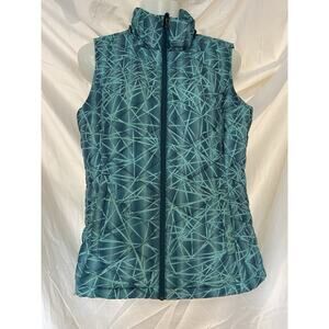 Tek Gear Puffer Vest Women’s Small Teal Pattern Quilted Insulated Ski Outdoor